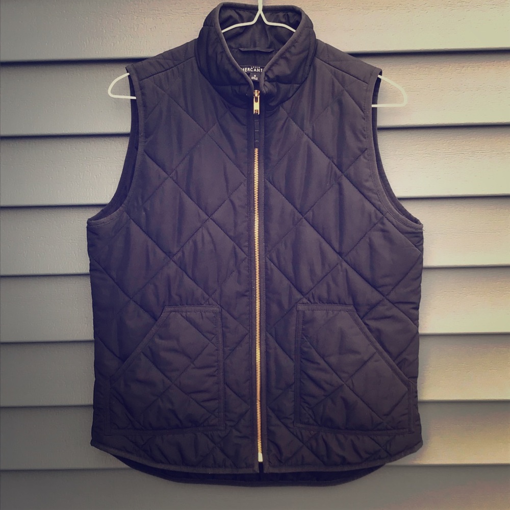 J. Crew Quilted Full Zip Vest Women’s Size Small
